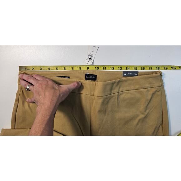 NWT TALBOTS bi stretch Chatham Slim Leg Ankle Pants Toasted Coconut 16P PETITE - Picture 6 of 8